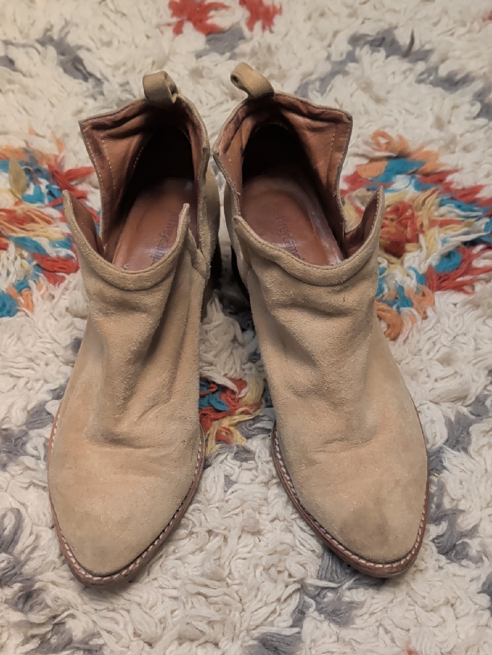 Jeffrey Campbell Tan Suede Ankle Booties